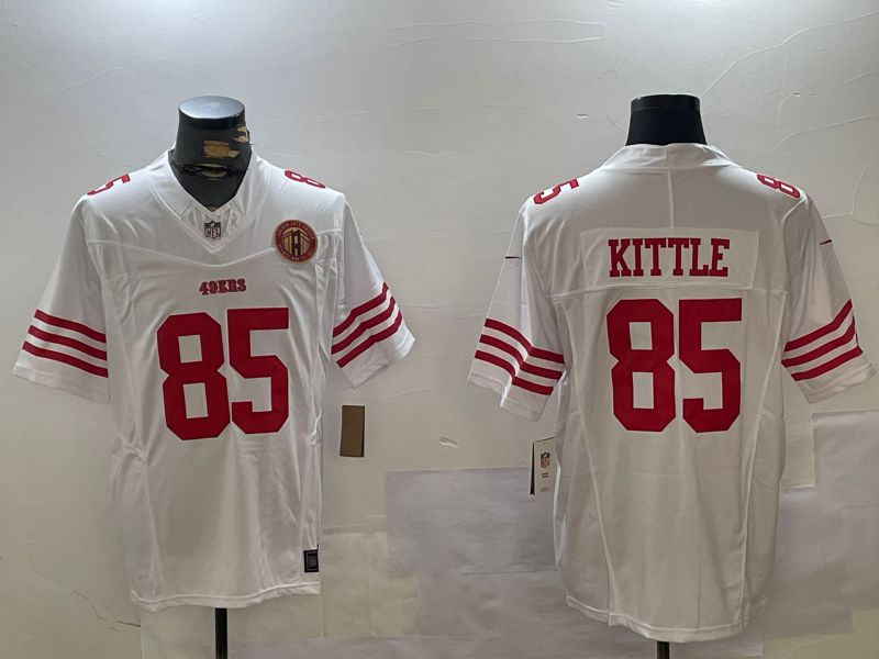 Men San Francisco 49ers #85 Kittle White three generations 2024 Nike Limited NFL Jersey style 4->san francisco 49ers->NFL Jersey